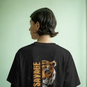 Slackroid Classic Minimal Unisex Oversized T-Shirt - Black