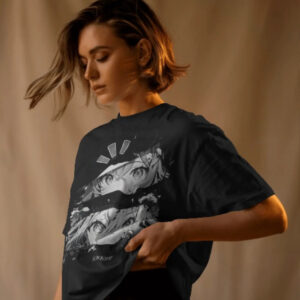 Slackroid Anime Eyes Unisex T-Shirt – Black