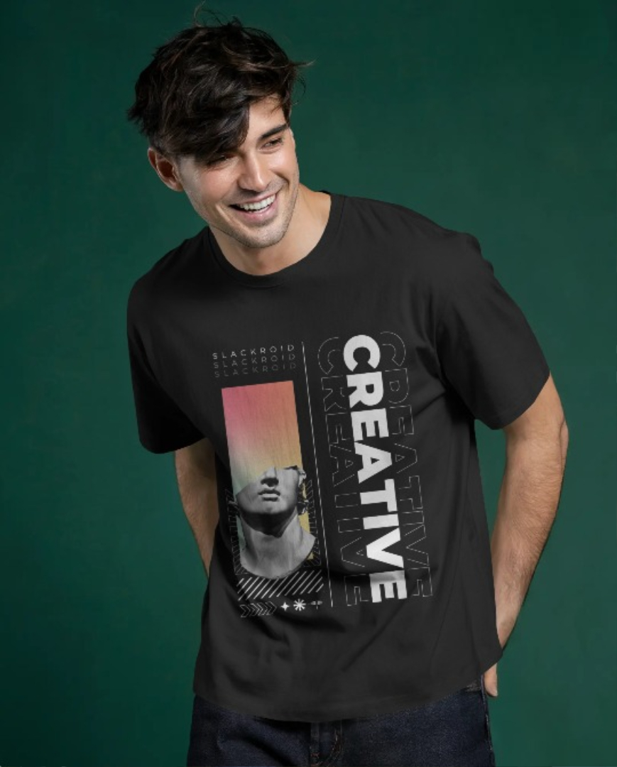<p data-start="941" data-end="1064">A bold and creative unisex t-shirt from Slackroid featuring a modern graphic print. Perfect for everyday style and comfort.</p> Slackroid Slackroid Marketplace Slackroid Creative Graphic Unisex T-Shirt – Black